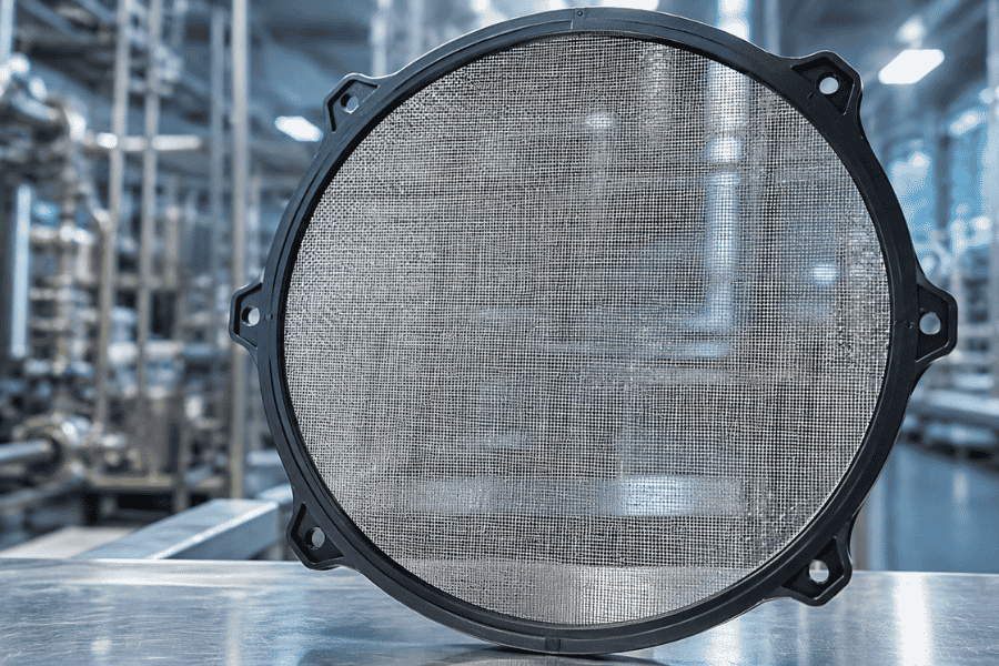 Zwart frame grijs nylon mesh