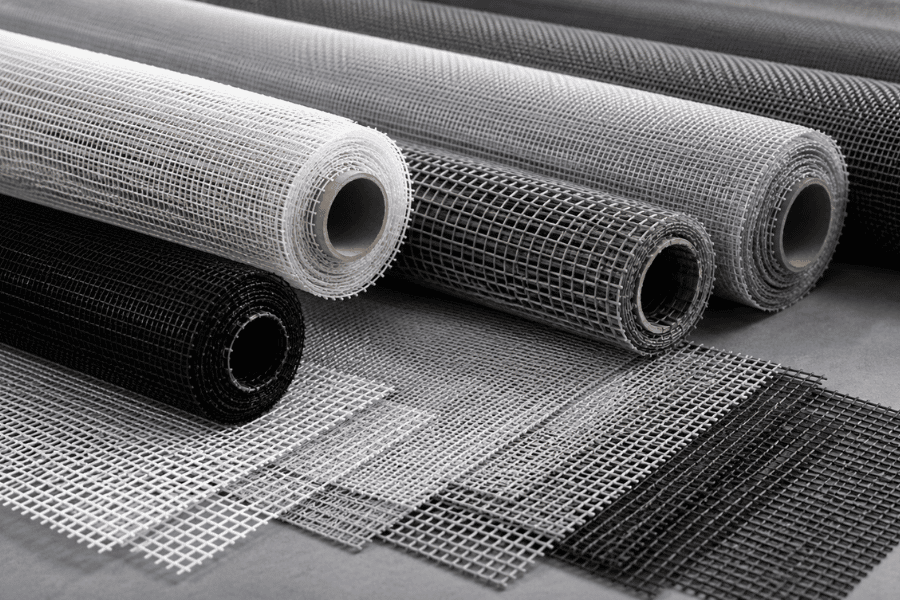 Wit grijs zwart rol nylon mesh