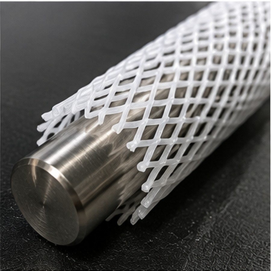 metalen buis wit bescherm net